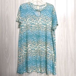 CREPAS Tunic Top 3X SOFT COZY Keyhole Neckline Stretchy Comfort